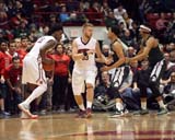 during 2015 Northeastern University Winter Showdown between Men's Basketball and Michigan State at Mathews Arena in Boston, MA on Saturday, December 19, 2015. Michigan State won 78-58. CREDIT/ CHRIS ADUAMA.