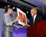 Sharon Scott-Chandler-VP/COO and Harry Belafonte -Artist & Social Activist during ABCD Community Heroes Celebration at Boston Marriott Copley Place on November 4, 2016. CREDIT/ CHRIS ADUAMA.