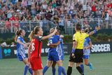 during Boston Breakers and  Portland Thorns NWSL match at Jordan Soccer Field at Harvard University in Allston, MA on Friday, May 19, 2017. The match ended 2-2. CREDIT/ CHRIS ADUAMA