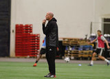 during New England Revolution's 2018 first preseason training under Head Coach Brad Friedel in the Empower Field House at Gillette Stadium in Foxboro, MA on Tuesday, January 23, 2018. CREDIT/ CHRIS ADUAMA