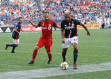 during New England Revolution and Toronto FC MLS match at Gillette Stadium in Foxboro, MA on Saturday, September 23, 2017. Revs won 2-1. CREDIT/ CHRIS ADUAMA
