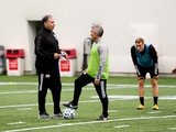 Head Coach Bruce Arena, Richie Williams -Assistant Coach during New England Revolution first 2020 Training Session at the Field House Gillette Stadium in Foxboro, MA on Monday, January 20, 2020. CREDIT/ CHRIS ADUAMA.