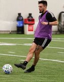 Diego Fagundez (14) during New England Revolution first 2020 Training Session at the Field House Gillette Stadium in Foxboro, MA on Monday, January 20, 2020. CREDIT/ CHRIS ADUAMA.