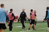 Head Coach Bruce Arena and players during New England Revolution first 2020 Training Session at the Field House Gillette Stadium in Foxboro, MA on Monday, January 20, 2020. CREDIT/ CHRIS ADUAMA.