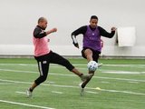 Teal Bunbury (10), Michael Mancienne during New England Revolution first 2020 Training Session at the Field House Gillette Stadium in Foxboro, MA on Monday, January 20, 2020. CREDIT/ CHRIS ADUAMA.