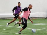 Teal Bunbury during New England Revolution first 2020 Training Session at the Field House Gillette Stadium in Foxboro, MA on Monday, January 20, 2020. CREDIT/ CHRIS ADUAMA.