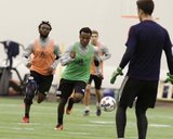 during New England Revolution's first training of the 2017 season at the Empower Field House at Gillette Stadium in Foxboro, MA on Tuesday, January 24, 2017. CREDIT/ CHRIS ADUAMA.