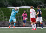 during New England Revolution and New York Red Bulls in U.S. Open Cup match at Jordan Field -Harvard University in Allston, MA on Thursday, July 13, 2017. Red Bulls won 1-0. CREDIT/ CHRIS ADUAMA