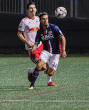 during New England Revolution and New York Red Bulls in U.S. Open Cup match at Jordan Field -Harvard University in Allston, MA on Thursday, July 13, 2017. Red Bulls won 1-0. CREDIT/ CHRIS ADUAMA