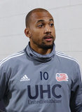 Teal Bunbury (10) during New England Revolution pre-season training in Empower Field House at Gillette Stadium in Foxboro, MA on Monday, February 11, 2019. CREDIT/ CHRIS ADUAMA