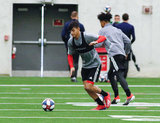 Nicolas Firmino (29) during New England Revolution pre-season training in Empower Field House at Gillette Stadium in Foxboro, MA on Monday, February 11, 2019. CREDIT/ CHRIS ADUAMA