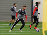 Gabriel Somi (91) during New England Revolution pre-season training in Empower Field House at Gillette Stadium in Foxboro, MA on Monday, February 11, 2019. CREDIT/ CHRIS ADUAMA