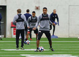 Michael Mancienne (28) during New England Revolution pre-season training in Empower Field House at Gillette Stadium in Foxboro, MA on Monday, February 11, 2019. CREDIT/ CHRIS ADUAMA