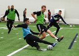 Nicolas Firmino (29), Henry Kessler  during New England Revolution 2020 Pre-Season Training Session at the Field House- Gillette Stadium in Foxboro, MA on Friday, January 31, 2020. CREDIT/ CHRIS ADUAMA.