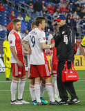 during New England Revolution and Columbus SC MLS match at Gillette Stadium in Foxboro, MA on Saturday, May 19, 2018. Revs lost 0-1 CREDIT/ CHRIS ADUAMA