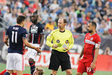 during New England Revolution and Chicago Fire MLS match at Gillette Stadium in Foxboro, MA on Saturday, June 17, 2017. Fire won 2-1. CREDIT/ CHRIS ADUAMA