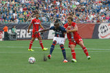 during New England Revolution and Chicago Fire MLS match at Gillette Stadium in Foxboro, MA on Saturday, June 17, 2017. Fire won 2-1. CREDIT/ CHRIS ADUAMA