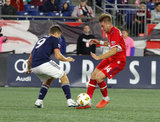 during New England Revolution and Chicago Fire MLS match at Gillette Stadium in Foxboro, MA. on Saturday, September 22, 2018. The match ended 2-2. CREDIT/ CHRIS ADUAMA
