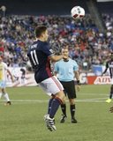 during New England Revolution and Columbus Crew SC MLS match at Gillette Stadium in Foxboro, MA on Saturday, July 9, 2016. Revs won 3-1. CREDIT/ CHRIS ADUAMA.