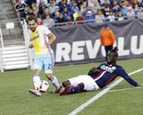 during New England Revolution and Columbus Crew SC MLS match at Gillette Stadium in Foxboro, MA on Saturday, July 9, 2016. Revs won 3-1. CREDIT/ CHRIS ADUAMA.