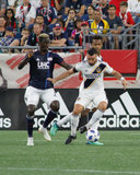 during New England Revolution and LA Galaxy MLS match at Gillette Stadium in Foxboro, MA on Saturday, July 14, 2018. Galaxy won 3-2. CREDIT/ CHRIS ADUAMA