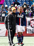 Juan Agudelo (17) during New England Revolution and Houston Dynamo MLS match at Gillette Stadium in Foxboro, MA on Saturday, April 8, 2017.  Revs won 2-0 CREDIT/ CHRIS ADUAMA