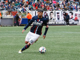 Lee Nguyen (24) during New England Revolution and Houston Dynamo MLS match at Gillette Stadium in Foxboro, MA on Saturday, April 8, 2017.  Revs won 2-0 CREDIT/ CHRIS ADUAMA