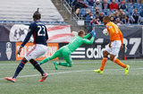 Tyler Deric (1) during New England Revolution and Houston Dynamo MLS match at Gillette Stadium in Foxboro, MA on Saturday, April 8, 2017.  Revs won 2-0 CREDIT/ CHRIS ADUAMA
