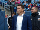 Head Coach Alan Koch during New England Revolution and FC Cincinnati MLS match at Gillette Stadium in Foxboro, MA on Sunday, March 24, 2019. The match ended in 2-0 win for FC Cincinnati. CREDIT/ CHRIS ADUAMA