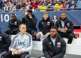 Revs Bench before New England Revolution and FC Cincinnati MLS match at Gillette Stadium in Foxboro, MA on Sunday, March 24, 2019. The match ended in 2-0 win for FC Cincinnati. CREDIT/ CHRIS ADUAMA