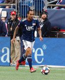 Edgar Castillo (8) during New England Revolution and FC Cincinnati MLS match at Gillette Stadium in Foxboro, MA on Sunday, March 24, 2019. The match ended in 2-0 win for FC Cincinnati. CREDIT/ CHRIS ADUAMA