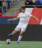 Nick Hagglund (14) during New England Revolution and FC Cincinnati MLS match at Gillette Stadium in Foxboro, MA on Sunday, March 24, 2019. The match ended in 2-0 win for FC Cincinnati. CREDIT/ CHRIS ADUAMA