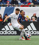 Mathieu Deplagne (17), Edgar Castillo (8) during New England Revolution and FC Cincinnati MLS match at Gillette Stadium in Foxboro, MA on Sunday, March 24, 2019. The match ended in 2-0 win for FC Cincinnati. CREDIT/ CHRIS ADUAMA