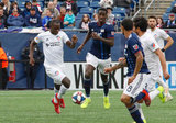 Kekuta Manneh (31), Wilfried Zahibo (23) during New England Revolution and FC Cincinnati MLS match at Gillette Stadium in Foxboro, MA on Sunday, March 24, 2019. The match ended in 2-0 win for FC Cincinnati. CREDIT/ CHRIS ADUAMA