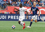 Kekuta Manneh (31), Diego Fagundez (14), during New England Revolution and FC Cincinnati MLS match at Gillette Stadium in Foxboro, MA on Sunday, March 24, 2019. The match ended in 2-0 win for FC Cincinnati. CREDIT/ CHRIS ADUAMA