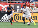 Edgar Castillo (8), Kenny Saief (93) during New England Revolution and FC Cincinnati MLS match at Gillette Stadium in Foxboro, MA on Sunday, March 24, 2019. The match ended in 2-0 win for FC Cincinnati. CREDIT/ CHRIS ADUAMA