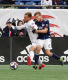 Eric Alexander (16), Scott Caldwell (6) during New England Revolution and FC Cincinnati MLS match at Gillette Stadium in Foxboro, MA on Sunday, March 24, 2019. The match ended in 2-0 win for FC Cincinnati. CREDIT/ CHRIS ADUAMA
