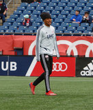 Juan Agudelo (17) during New England Revolution and FC Cincinnati MLS match at Gillette Stadium in Foxboro, MA on Sunday, March 24, 2019. The match ended in 2-0 win for FC Cincinnati. CREDIT/ CHRIS ADUAMA