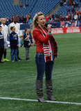 National Anthem singer during New England Revolution and FC Cincinnati MLS match at Gillette Stadium in Foxboro, MA on Sunday, March 24, 2019. The match ended in 2-0 win for FC Cincinnati. CREDIT/ CHRIS ADUAMA