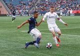 Brandon Bye (15), Greg Garza (4) during New England Revolution and FC Cincinnati MLS match at Gillette Stadium in Foxboro, MA on Sunday, March 24, 2019. The match ended in 2-0 win for FC Cincinnati. CREDIT/ CHRIS ADUAMA