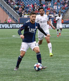 Carles Gil (22) during New England Revolution and FC Cincinnati MLS match at Gillette Stadium in Foxboro, MA on Sunday, March 24, 2019. The match ended in 2-0 win for FC Cincinnati. CREDIT/ CHRIS ADUAMA