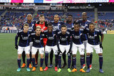 Revs Starting XI during New England Revolution and FC Dallas MLS match at Gillette Stadium in Foxboro, MA on Saturday, April 14, 2018. Revs lost 0-1. CREDIT/ CHRIS ADUAMA