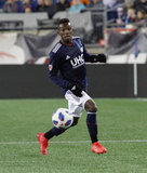 Luis Caicedo (27) during New England Revolution and FC Dallas MLS match at Gillette Stadium in Foxboro, MA on Saturday, April 14, 2018. Revs lost 0-1. CREDIT/ CHRIS ADUAMA