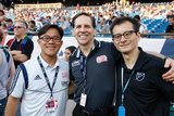 Revs medical staff during New England Revolution and Houston Dynamo MLS match at Gillette Stadium in Foxboro, MA on Saturday, June 29, 2019.  Revs won 2-1. CREDIT/CHRIS ADUAMA