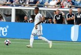 Luis Caicedo (27) during New England Revolution and Houston Dynamo MLS match at Gillette Stadium in Foxboro, MA on Saturday, June 29, 2019.  Revs won 2-1. CREDIT/CHRIS ADUAMA