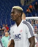 Wilfried Zahibo (23) during New England Revolution and Houston Dynamo MLS match at Gillette Stadium in Foxboro, MA on Saturday, June 29, 2019.  Revs won 2-1. CREDIT/CHRIS ADUAMA