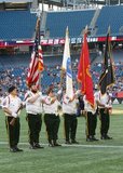 Honor Guards during New England Revolution and Houston Dynamo MLS match at Gillette Stadium in Foxboro, MA on Saturday, June 29, 2019.  Revs won 2-1. CREDIT/CHRIS ADUAMA