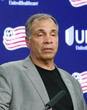 Coach Bruce Arena during New England Revolution and Houston Dynamo MLS match at Gillette Stadium in Foxboro, MA on Saturday, June 29, 2019.  Revs won 2-1. CREDIT/CHRIS ADUAMA