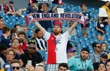 Revs Supporters during New England Revolution and Houston Dynamo MLS match at Gillette Stadium in Foxboro, MA on Saturday, June 29, 2019.  Revs won 2-1. CREDIT/CHRIS ADUAMA