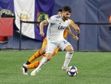 Carles Gil (22) during New England Revolution and Houston Dynamo MLS match at Gillette Stadium in Foxboro, MA on Saturday, June 29, 2019.  Revs won 2-1. CREDIT/CHRIS ADUAMA